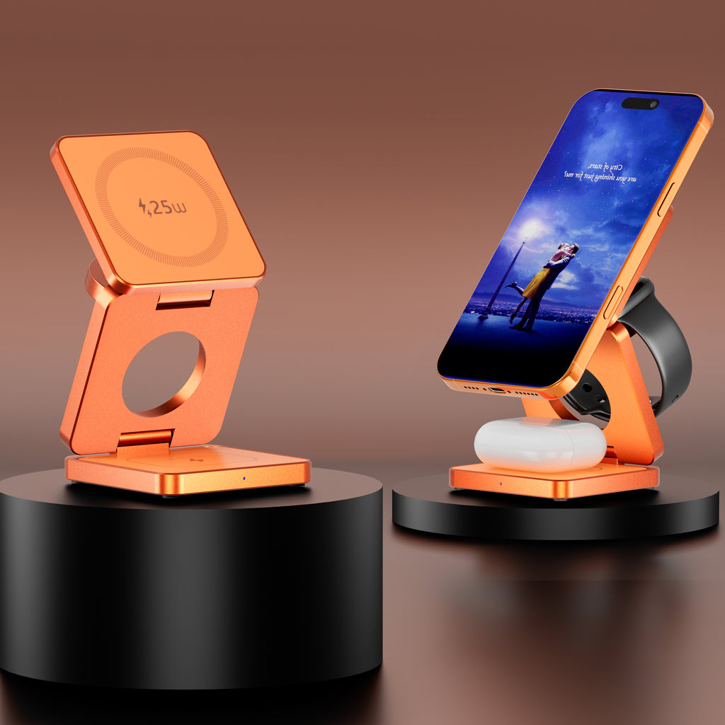 TechSnap Elite Qi2.2 - Folded and unfolded studio render