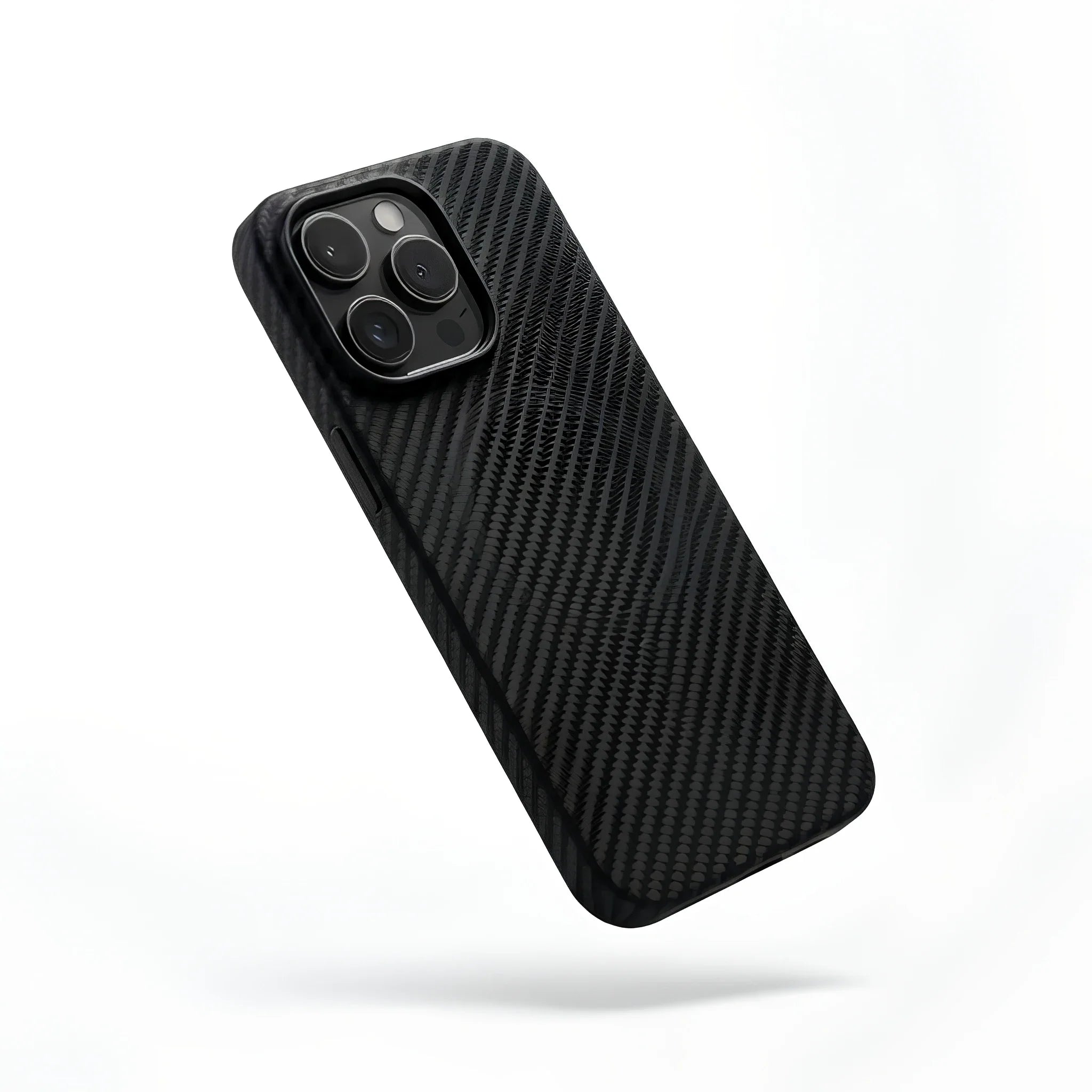 TechSnap CarbonShield Pro aramid fiber case for iPhone 17 Pro back view with MagSafe ring