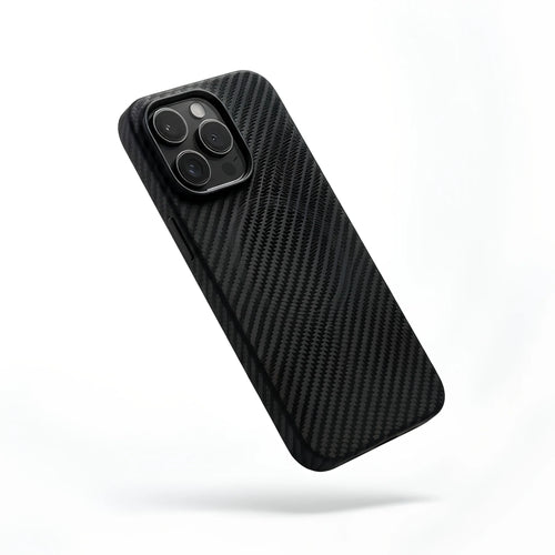 TechSnap CarbonShield Pro aramid fiber case for iPhone 17 Pro back view with MagSafe ring